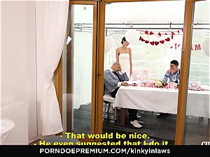 naughty INLAWS - european bride poked deep by stepson