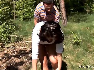 German teen fuck-a-thon in the wood