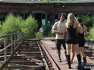 blonde ass fucking fisted and flogged outdoor